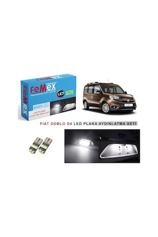 Fiat Doblo D4 Led Plaka Aydınlatma Ampul Seti Femex Parlak Beyaz