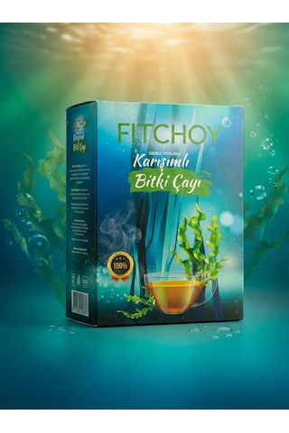 Fitchoy Deniz Yosunu Karışımlı Bitki Çayı 60 Süzen Poşet Mate, Kiraz Sapı Ve Bitkisel Karışım