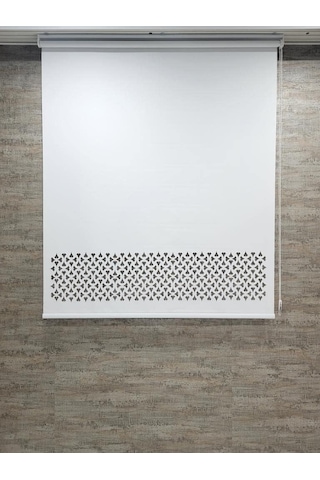 Stor Perde Desenli Lazer Kesim Kalın Kumaşlı Beyaz Ml100 190x200 Çok Renkli