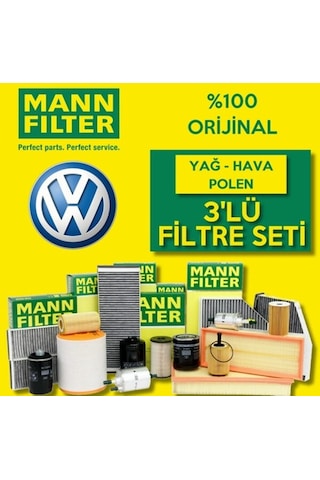 Vw Cc 1.4 Tsi Mann-Filter Filtre Bakım Seti 2012-2015