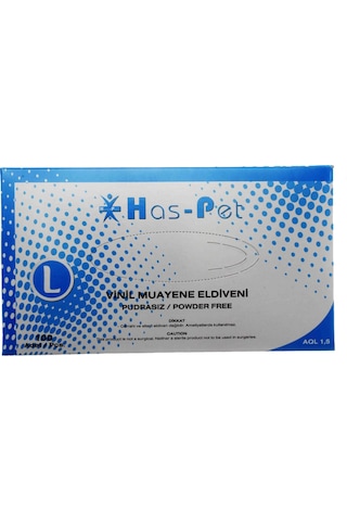 Has-Pet Pudrasız Vinil Muayene Eldiveni 100'lü Has-Pet Pudrasız Vinil Muayene Eldiveni 100'lü