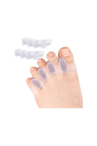 2 Adet 1 Çift Silikon Ayak Ayırıcı Bunion Düzeltici Çekiç Ayak Düzeltici Yumuşak Silikon Malzeme İçin Ayak Ayırma Ayak Bakımı Aracı Bordo