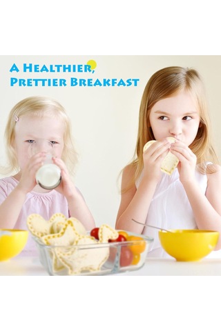 Geeksen 9 Parça Çocuk Sandviç Kesici Ve Kapama Aleti 5 Büyük + 4 Küçük Kalıp Çok Renkli