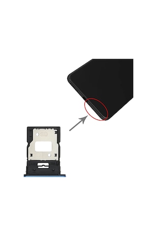 Xiaomi Mi 11 Lite Sim Hafıza Kart Kapağı Tutucu- 5775 Siyah