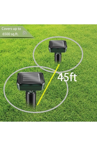 Springsun 2 Adet Güneş Enerjili Fare-üzümciği Repelleri: Ultrasonik Ve Titreşimli, 5 Gün Süreli Çalışma, Ip44 Su Geçirmez, Bahçe Ve Çim Alani İçin