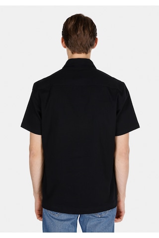 Colin's Colins Comfort Fit Shirt Neck Düz Erkek Siyah Kısa Kol Gömlek Cl1073361 Q1.v1 Blk