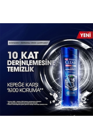 Clear Men Yoğun Arındırıcı Kepeğe Karşı Etkili Şampuan 3 x 350 ML