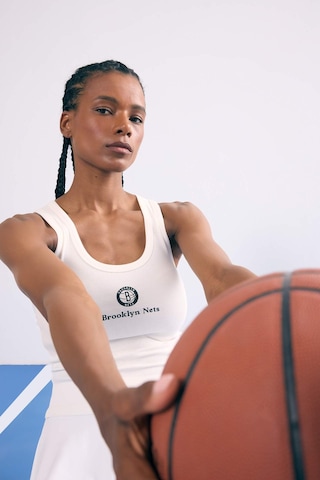 DeFactoFit NBA Brooklyn Nets Slim Fit Dar Kesim U Yaka Ribana Sporcu Atlet E2358AX25SMER105