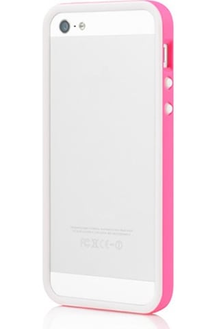 Tavik Apple Uyumlu iPhone Se/5s/5 İle Kılıf Bumper Beyaz Pembe Pkg1170