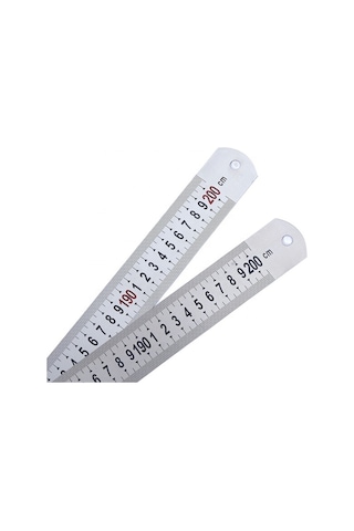 Çelik Cetvel 200cm Gri