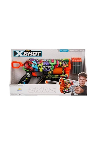 Mey İthalat 36561 X-shot Skins Griefer 12 Li Sünger Dart Atan Silah 32 Cm