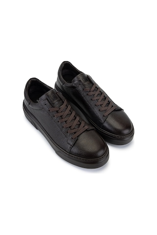 Tamer Tanca Erkek Hakiki Deri Kahverengi Taban Sneakers & Spor Ayakkabı 1212 2501 Erk Ayk Y26 Khv Tbn/khv Fltr Kahve