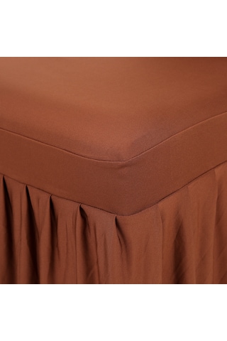 Padalink Pleated Milk Silk Spandex Chair Cover - Elastic, Wrinkle-resistant, Easy To Clean For Weddings, Restaurants, Banquets - Brown Çok Renkli