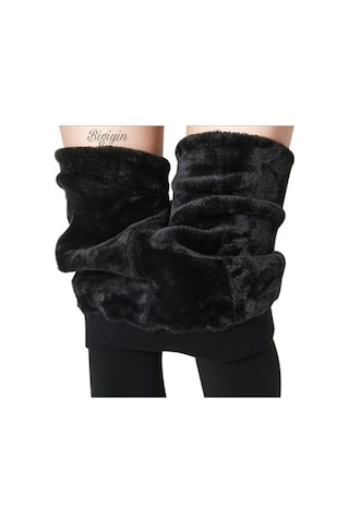 Larosa Lingerie Larosa Kadın Termal Peluş Tayt Siyahsiyahs-M Siyah