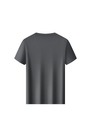 New Performance Premium Basic T-shirt 75.9% Pamuk 24.1% Polyester Demir Grisi