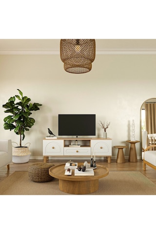 Bohem Tv Ünitesi 150 Cm N Çizgili Mdf Kapak - Atlantik Çam Atlantik Çam