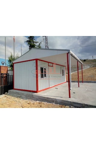 21M² 1+1 Çatı+Verandalı Dış Sac İç Pvc Kaplamalı Konut Konteyner