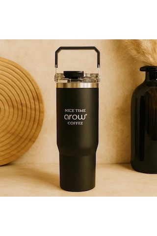 Arow Termos Kupa Matara 750ml Siyah Siyah