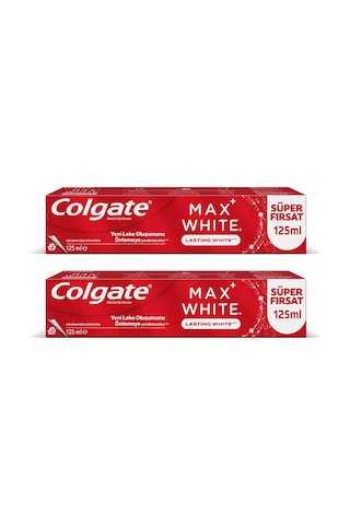 Colgate Max White Kalıcı Beyazlık Diş Macunu 125 Ml X 2 Adet Beyazlatma