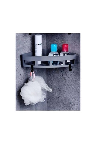 Üçgen Köşelik Yapışkanlı Banyo Rafı Banyo Düzenleyici Duş Rafı Organizer Mutfak Organizeri