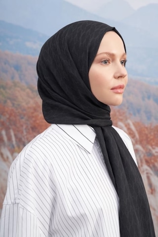 Armanda 70 X 190 Cotton Monogram Desen Şal - Ar 3098 03048 - 70 X 190 / Siyah