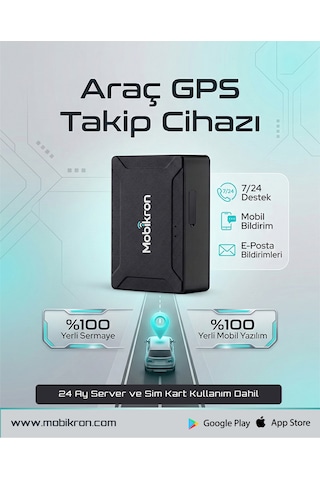 Mk-500 Mıknatıslı Araç Takip Cihazı 2026 - 24 Ay Hatlı Şarjlı Kablosuz Gps - Gerçek Zamanlı