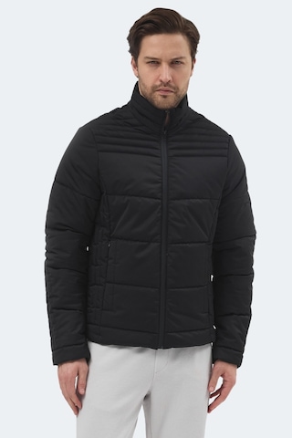 Slazenger Blanco Erkek Dik Yaka Slim Fit Siyah Mont & Kaban Siyah