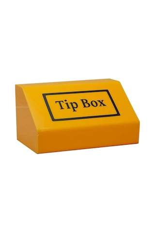 Asma Kilitli Pleksi Tip Box Bahşiş Kutusu Sarı 20x13xh12 Cm