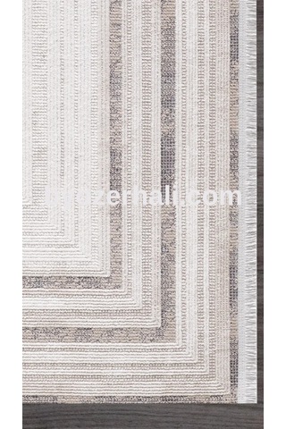 By Özer Halı Krem Renk Bej Bordürlü Modern Stil Artemis Halı Romantik 02432a Salon Halısı Çok Renkli