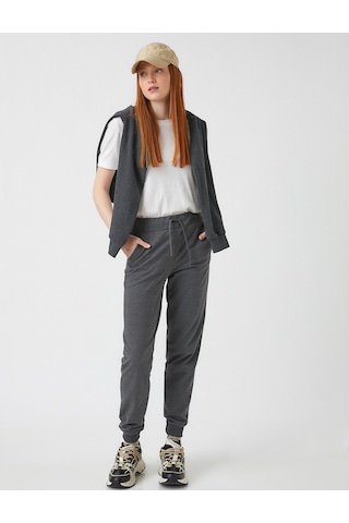Koton Jogger Eşofman Altı Beli Lastikli Antrasit 2yal48889ok
