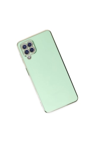 Newface Samsung Galaxy Uyumlu A22 Kılıf Volet Silikon - Glblseme - 43 Açık Yeşil