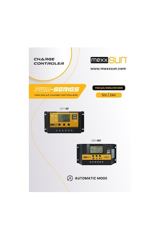 Mexxsun - İnges 30 Amper Pwm Şarj Kontrol Cihazı - 12/24 Volt - Şarj Kesici Regülatörü