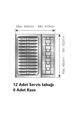 Tify Çekmece Içi Tabaklık Ve Kaselik Düzenleyici Yandan 3cm, Boydan 6cm Kesilebilir 44x48 Cm Sku: Smg8690010592286 A