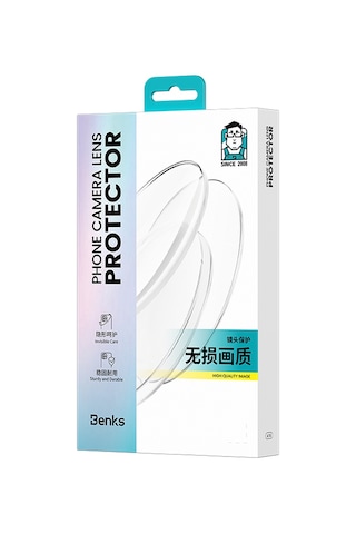 İphone 17 Uyumlu Benks Air Shild Anti Reflective Mat Kamera Full Lens Koruyucu Şeffaf