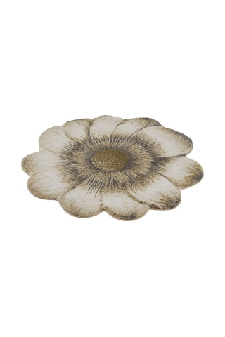 Magnolia Bath Mat, Lüks Mimoza Desenli Banyo Halısı Bej