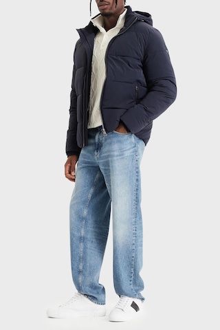 Guess Stretch Suya Dayanıklı Kapitoneli Çıkarılabilir Kapüşonlu Şişme Mont M6bl58w4170 Erkek Mont M6bl58 W4170 G7v2 Lacivert