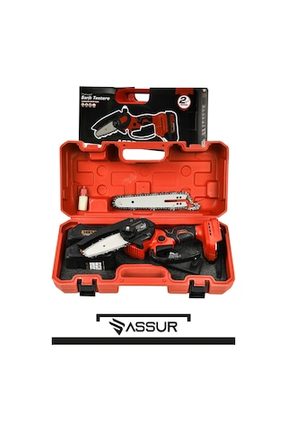 Assur ASR746-02-23 18v Çift Akülü Dal Budama Testere Kırmızı