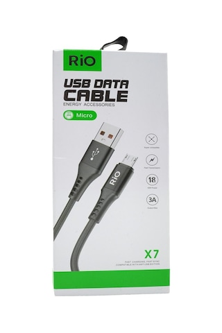 Rio X7 Mikro Usb Data Kablosu 18w Hızlı Şarj Ve Data Transfer