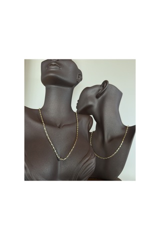 Evania İnce Detay Zincir Vintage Retro Kolye Gold