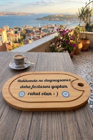 Kahve Keyfi Temalı Afilli Kahve Sunum Tablası Figür 14 Kahve Keyfi Temalı Afilli Kahve Sunum Tablası Figür 14