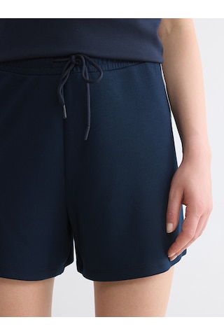 Lcw Comfort Lacivert Şeritli Soft Touch Kadın Şort