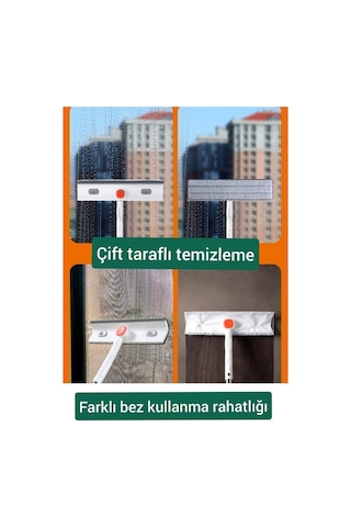 Oynar Başlıklı Bükülür Mop Cam Silecek Siyah