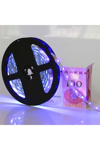 Uv 395Nm Mor Esnek Led Şerit Işık Smd 2835 Diyot 1 Mt/60 Led Dc 1