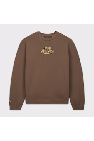 Converse X Wonka French Terry Crew Unisex Kahverengi Sweatshirt