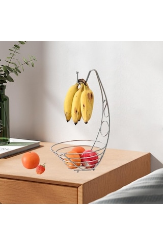 Trendooze Mutfak Aperatifi İçin Gümüş Meyve Sepeti Kase, Kararlı Tasarım Gümüş