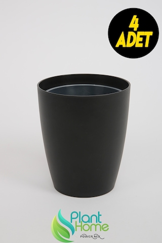 Dekoratif Siyah Orkide Saksısı - 4 Adet Set  -12 Pot Üretim Saksısına Uygun Kaliteli Ürün