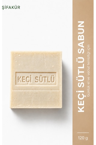 Keçi Sütü Sabunu 120 g Keçi Sütlü Katı Sabun E Vitaminli Gliserinli