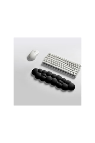 Kaymaz Tabanlı Ergonomik Klavye Ve Mouse Bilek Destek Seti, Nefes Alan Kumaş