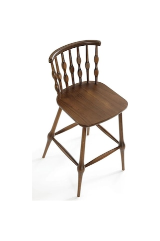 Natura Retro Ahşap Bar Sandalyesi Ceviz