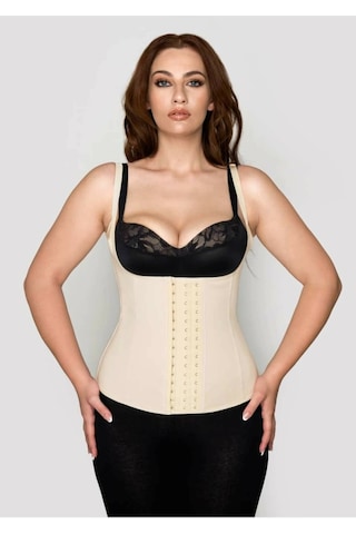 Mistirik Kadın Askılı Latex Korse Ten Renk Ten Ten Rengi